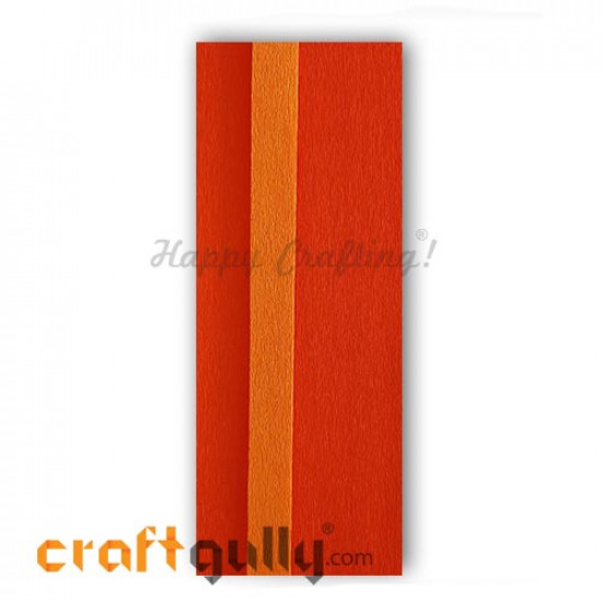 Duplex Paper 22 inches - Deep Orange & Orange - 1 Sheet
