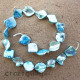 Shell Beads - Natural Large - Blues - 18 beads