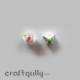 Polymer Clay Beads - 12mm - Roses - Pack of 6