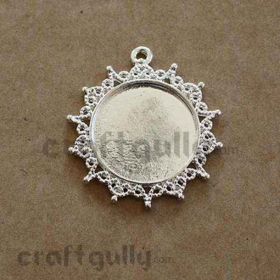 Pendant Blank 35mm - Round Filigree