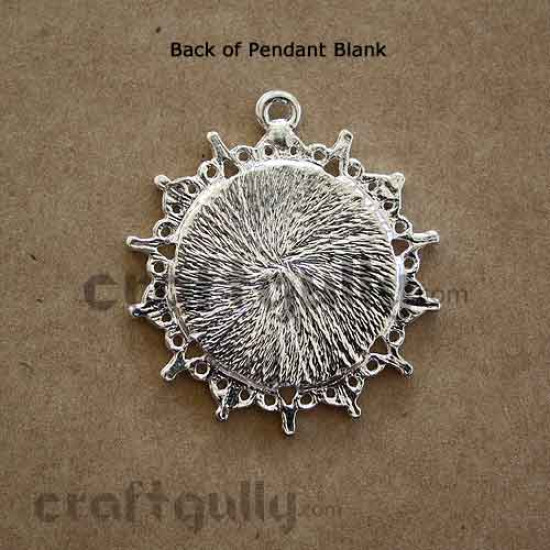 Pendant Blank 35mm - Round Filigree