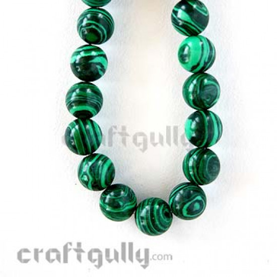 Beads 10mm - Malachite (40 beads)