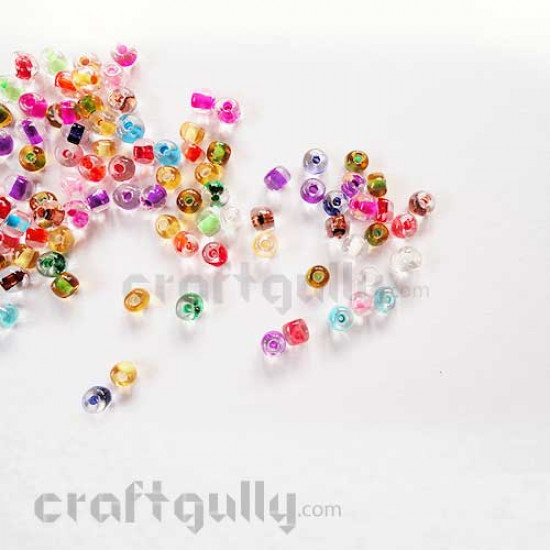 Seed Beads 4mm - Glass - Assorted - 20gms
