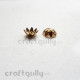 Bead Caps 8mm - Dome - 8 Leaves - Golden - Pack of 20