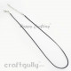 Necklace Cords - Faux Leather - Snake Braid - Black