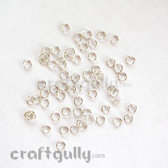 Jump Rings 3mm Thick - Silver Finish - 10 gms