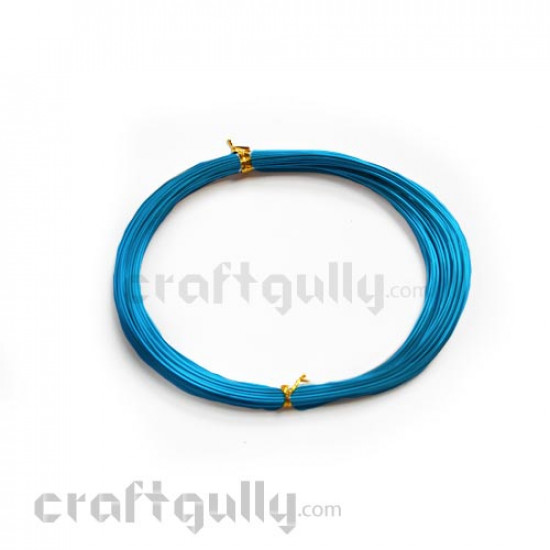 Craft Wire - Aluminium 1mm - Cerulean Blue