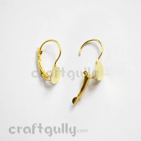 Earring Clasp - Golden Finish - Pack of 4