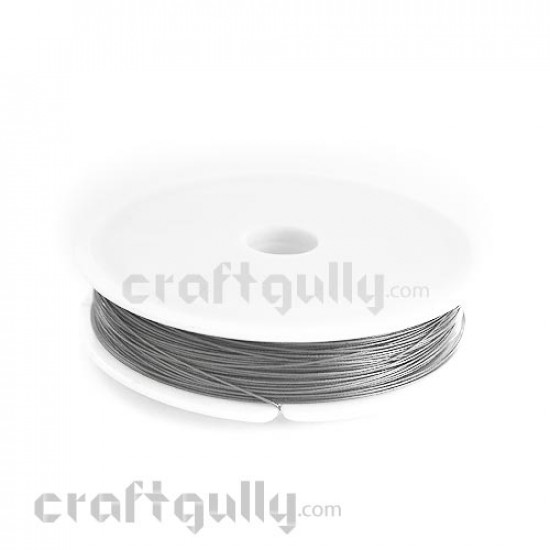 Craft Wire - Tiger Tail 0.45mm - Silver Finish - 45 meters