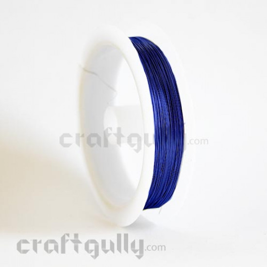 Craft Wire - Copper 0.4mm - Dark Blue - 13 meters