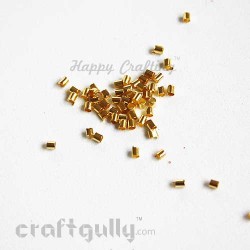 Bead Buddy 2mm Crimp Tubes for Jewelry Making Gold Color, 150 Pieces