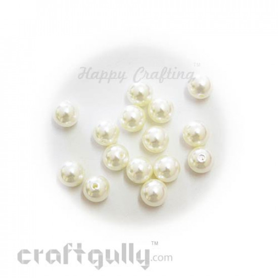 Acrylic Beads 12mm - Round Pearl - Pack of 20