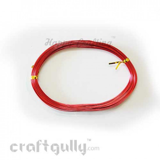 Craft Wire - Aluminium 1mm - Red