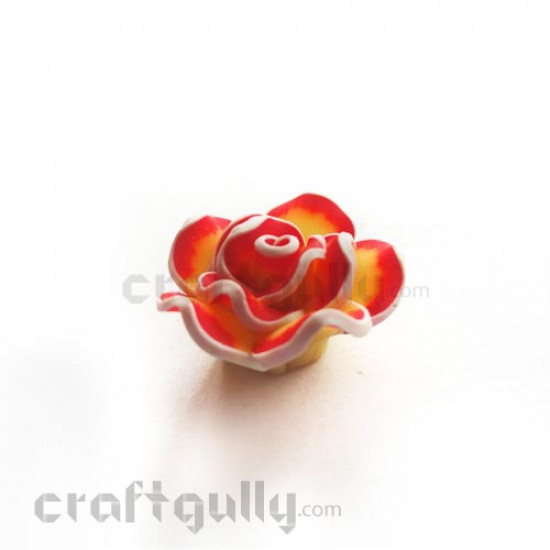 Polymer Clay Beads 20mm - Rose - Pack of 5
