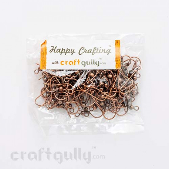 Earring Hooks - Copper Finish - 50 Pairs