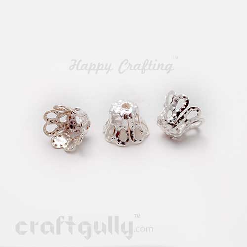 Bead Caps 6mm - Dome - Silver - Pack of 20