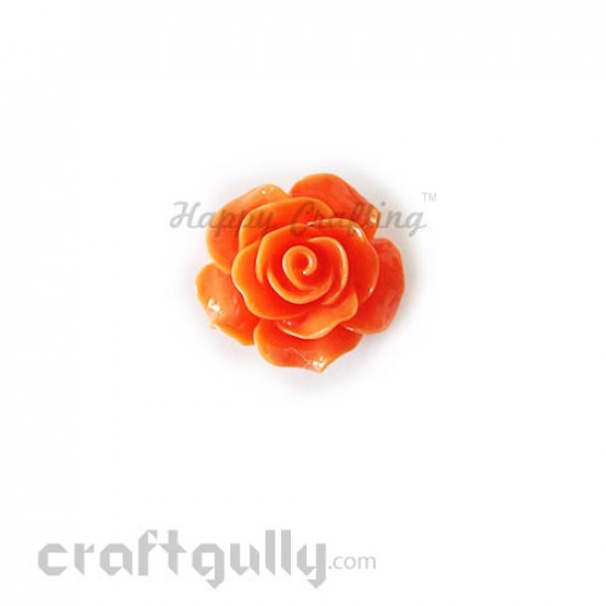 Resin Rose 20mm - Orange Resin Rose 20mm - Orange