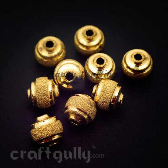 Metal Beads 5mm - Designer #1 Golden - Pack of 20