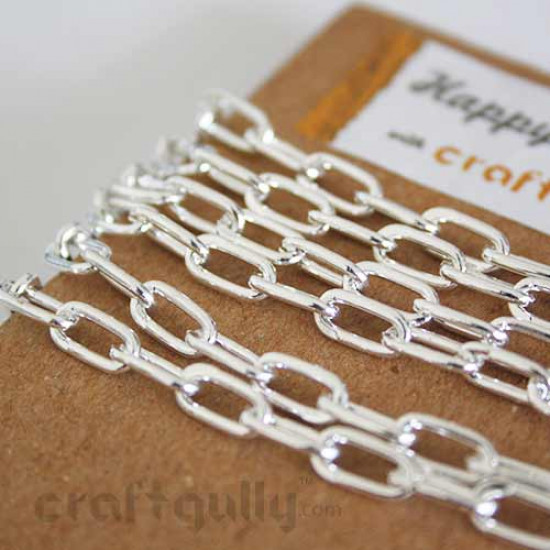 Chains Oval 9mm - Silver Finish - 36 Inches