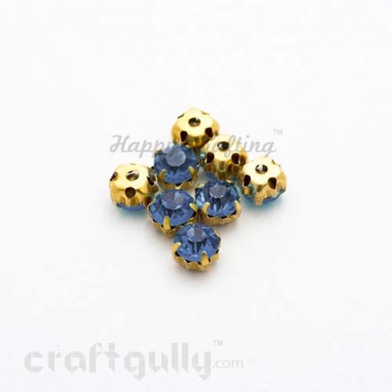 Rhinestone 5mm - Prong Setting - Ocean Blue - Pack of 25