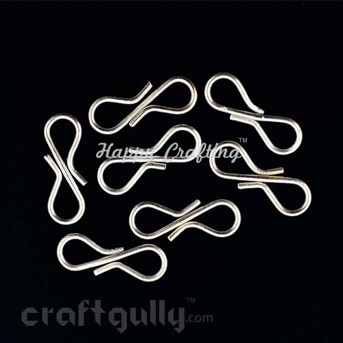 Clasps - Closed S Clasps 14mm - Silver - Pack of 25