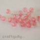 Acrylic Beads 8mm - Round Transparent - Baby Pink - Pack of 40