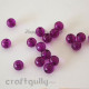 Acrylic Beads 8mm - Round Transparent - Purple - Pack of 40