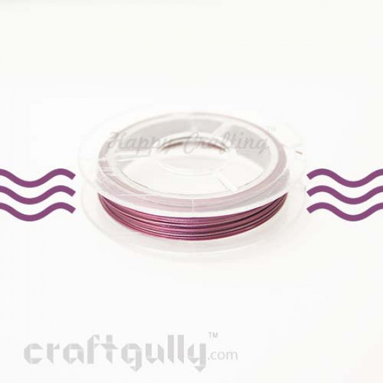 Craft Wire - Tiger Tail - Burgundy - 10m