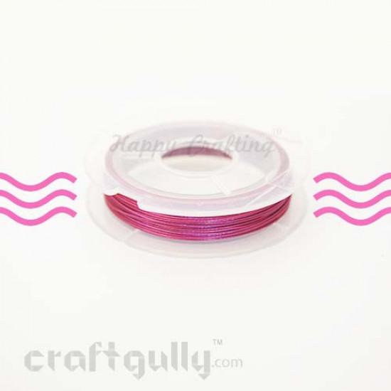 Craft Wire - Tiger Tail - Hot Pink - 10m