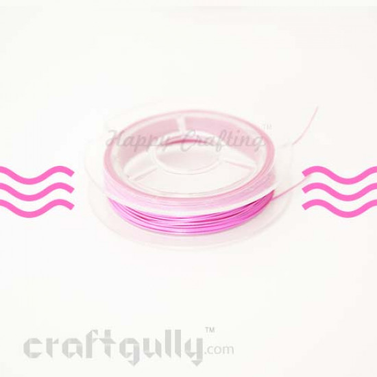 Craft Wire - Tiger Tail - Pink - 10m