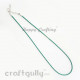 Necklace Cords - Faux Leather - Snake Braid - Emerald Green