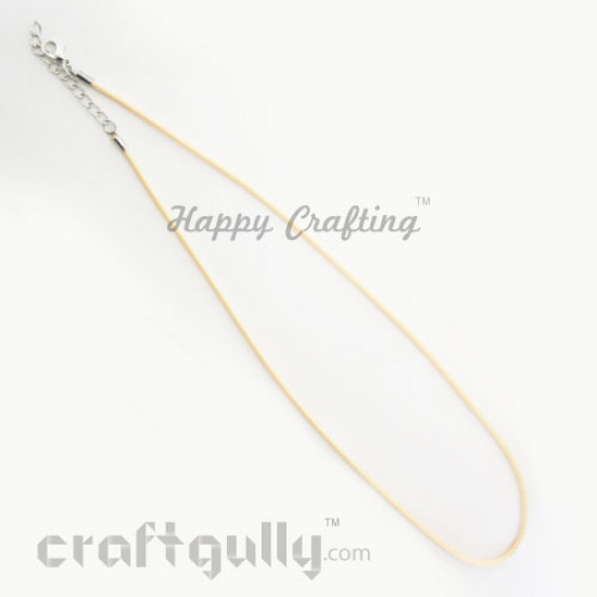 Necklace Cords - Faux Leather - Snake Braid - Champagne
