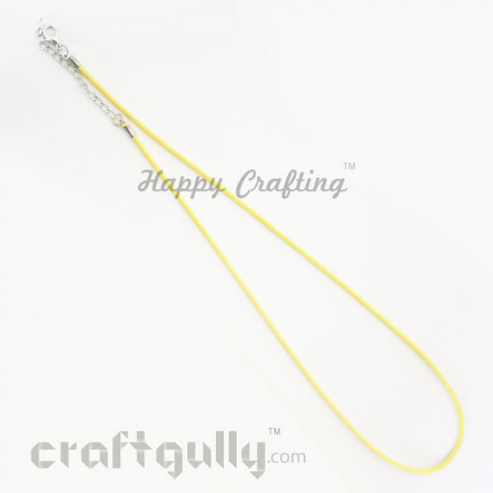 Necklace Cords - Faux Leather - Snake Braid - Sunflower Yellow