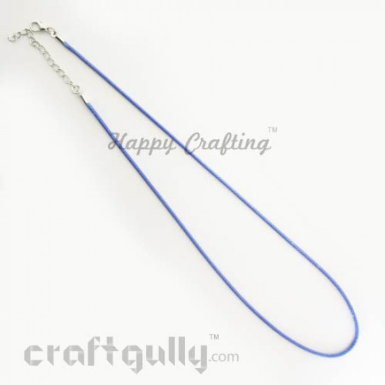 Necklace Cords - Faux Leather - Snake Braid - Ink blue