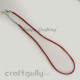 Necklace Cords - Faux Leather - Dark Red