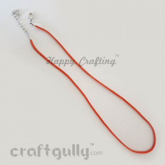 Necklace Cords - Faux Leather - Orange