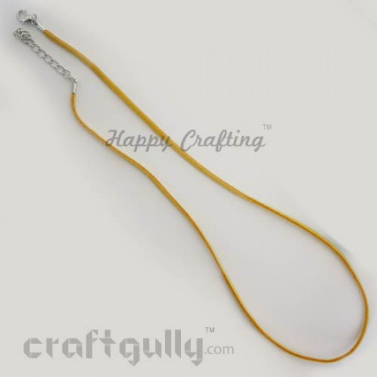 Necklace Cords - Faux Leather - Sunflower Yellow