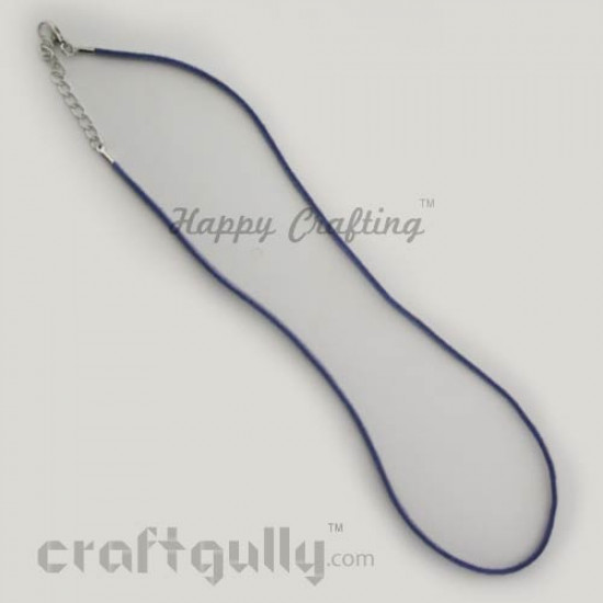 Necklace Cords - Faux Leather - Ocean Blue