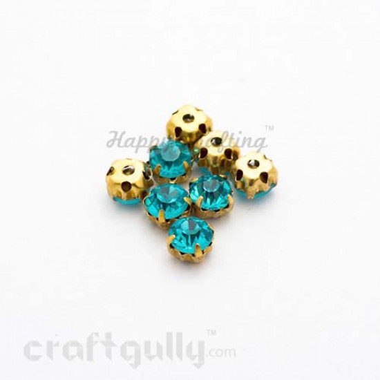 Rhinestone 5mm - Prong Setting - Sky Blue - Pack of 25