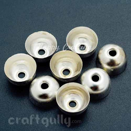 Bead Caps 11mm - Dome Large - Silver - Pack of 10
