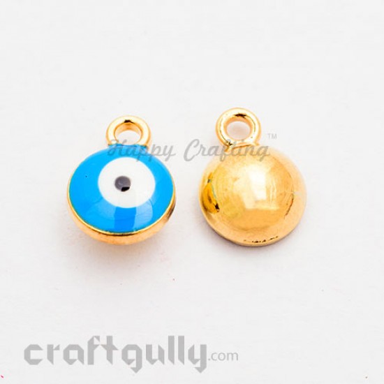 Charms 8mm - Evil Eye Blue - Pack of 2