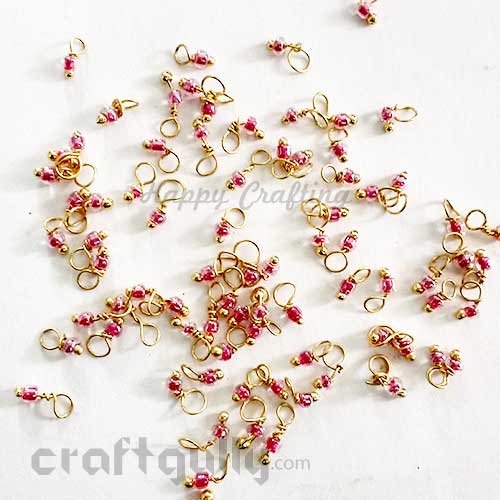 Loreals 2mm - Glass - Clear & Pink - 5gms