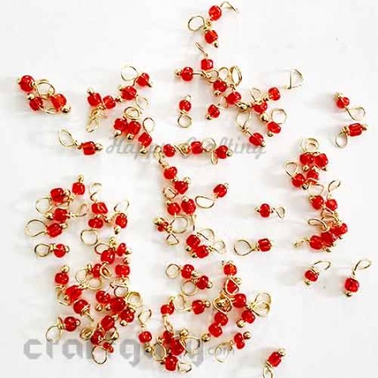 Loreals 2mm - Glass - Vermilion Red - 5gms