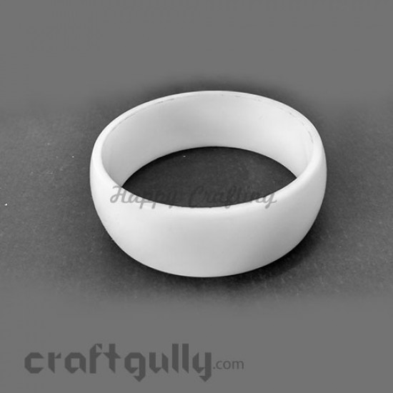 Acrylic Bangles 2.4 - 20mm - White - Pack of 1