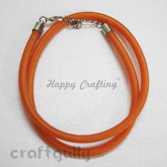 Necklace Cords - Silk Thread - Orange - 18 inches