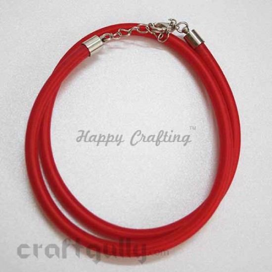 Necklace Cords - Silk Thread - Red - 18 inches