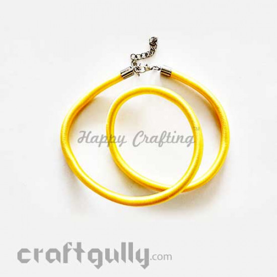 Necklace Cords - Silk Thread - Sunflower Yellow - 18 inches