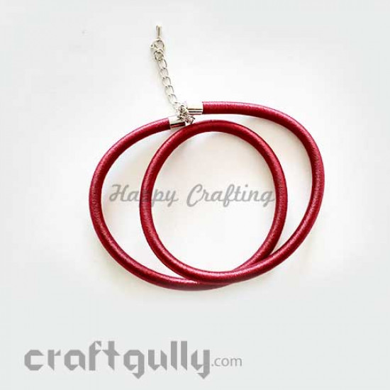 Necklace Cords - Silk Thread - Dark Red - 18 inches