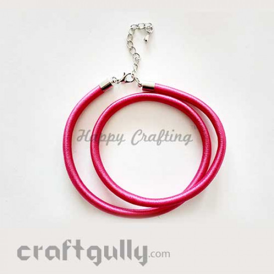 Necklace Cords - Silk Thread - Dark Pink - 18 inches