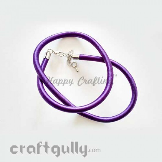 Necklace Cords - Silk Thread - Purple - 18 inches